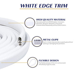 Close-up of GoldWheel edge protector with soft rubber profile