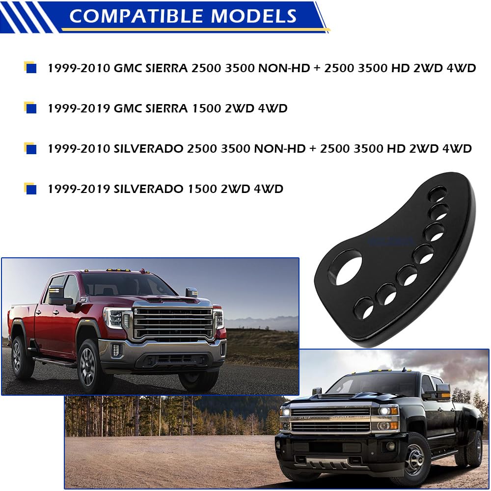 GOLKNHA fitment guide for Silverado and Sierra across 1999–2019 models.