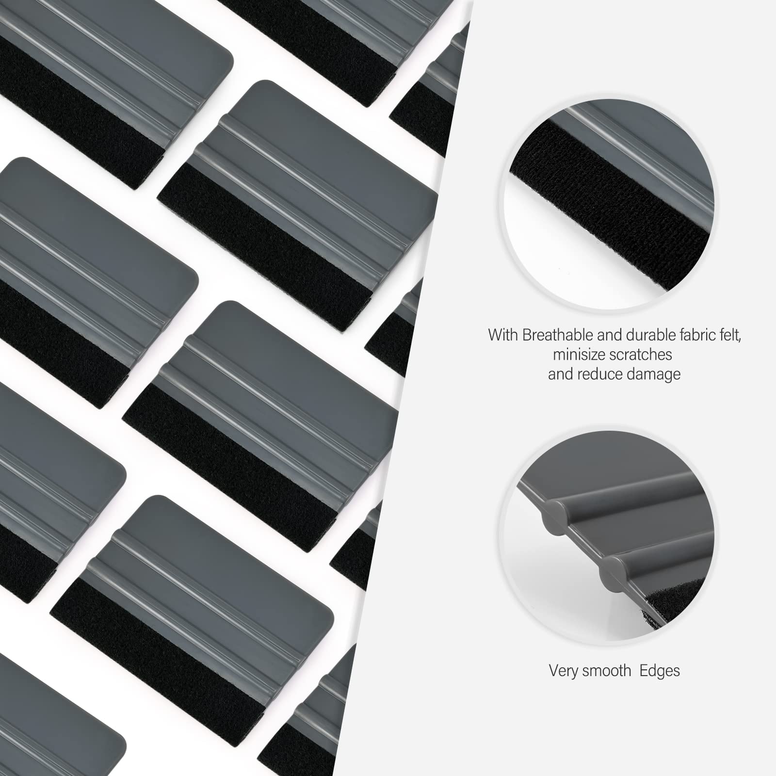 Gomake anti-scratch squeegee protects surfaces during installations