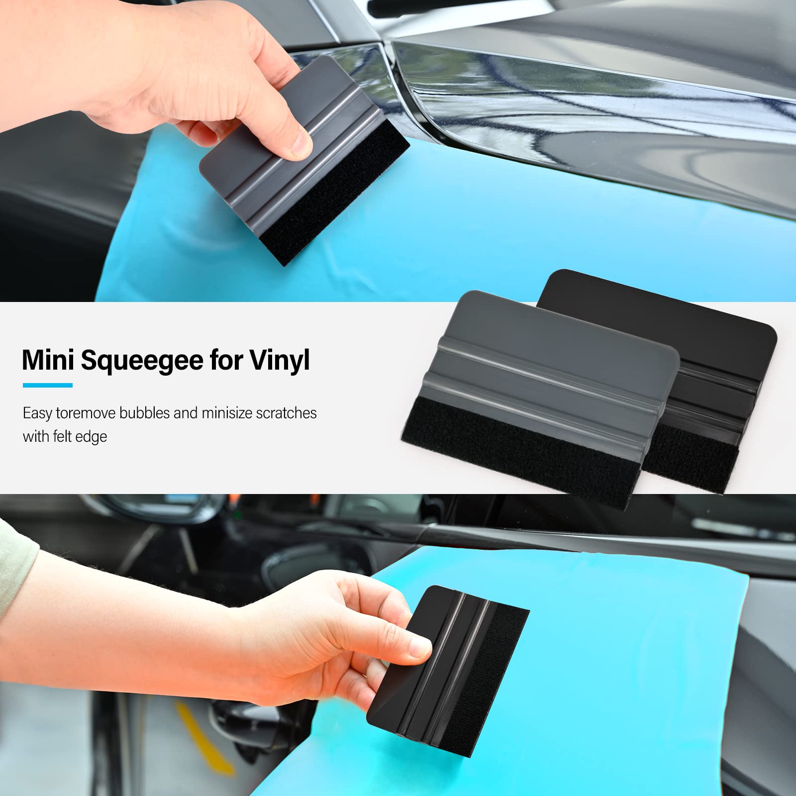 Gomake anti-slip design keeps squeegee steady during film work
