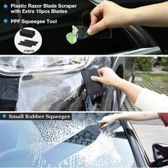 Gomake felt edge squeegee protects vinyl edges during application