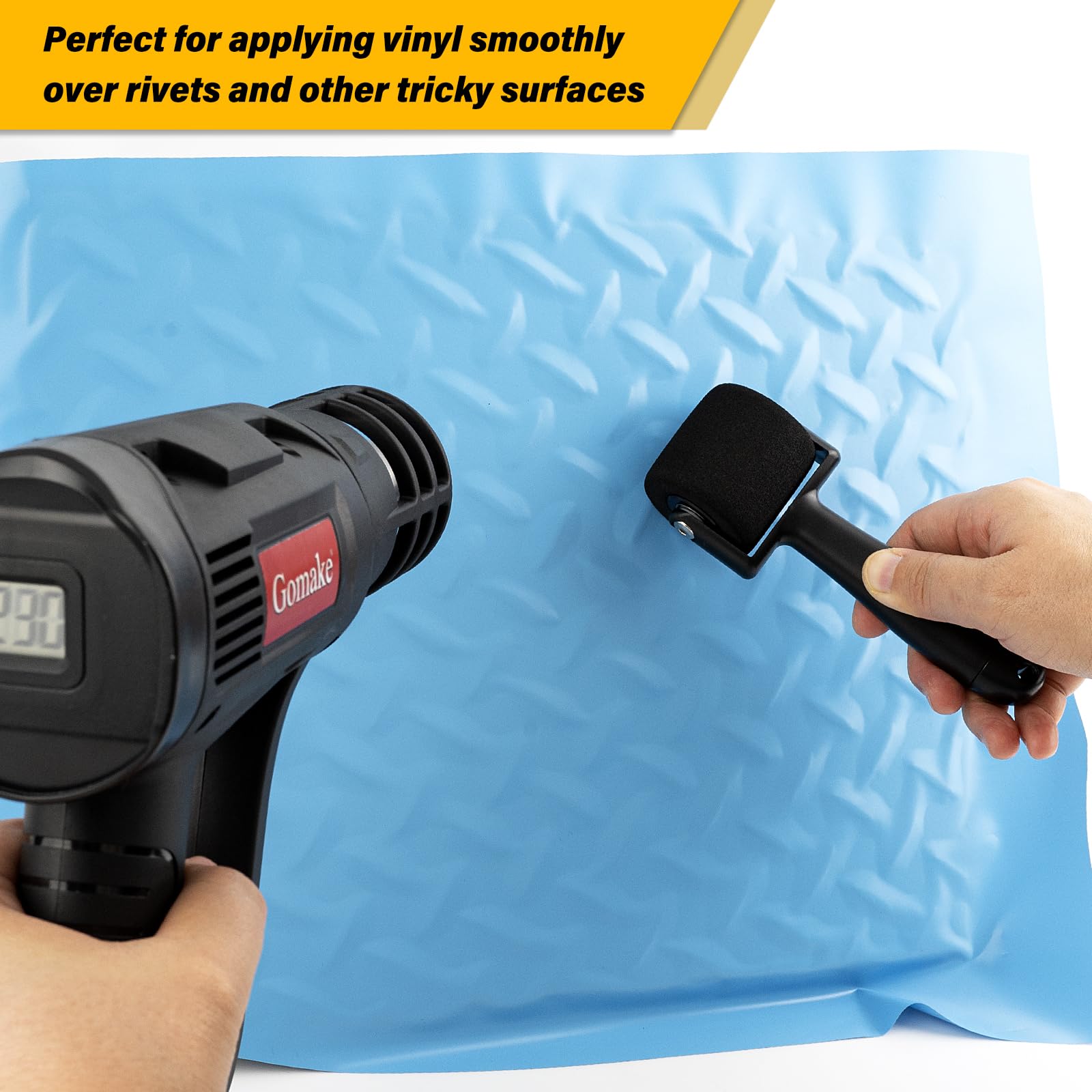 Gomake mini quarter squeegee ideal for small rear windows and tight spots