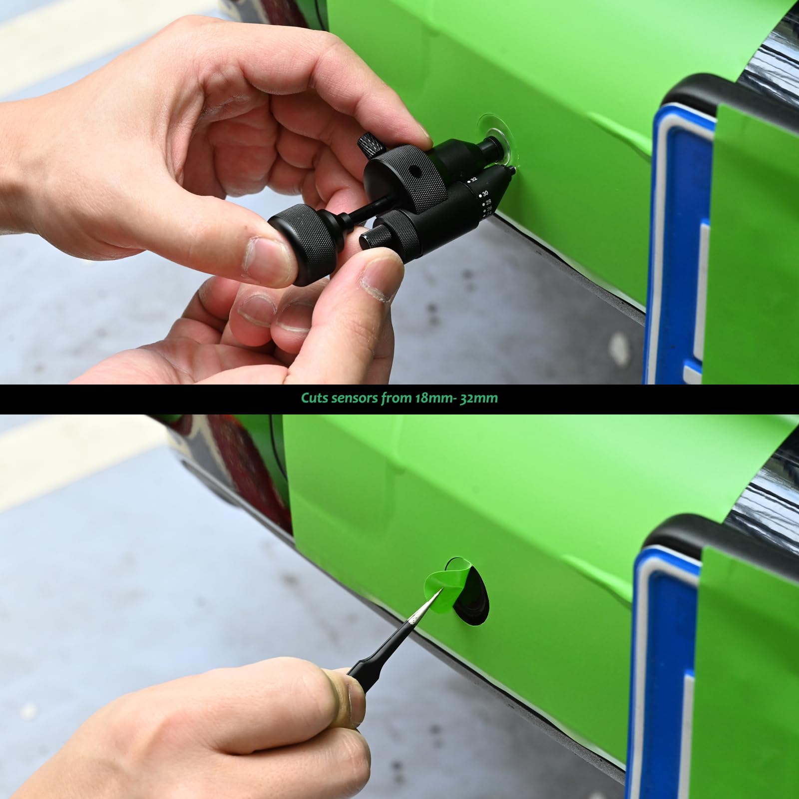 Gomake universal compatibility for multiple car sensors in vinyl wrap projects.