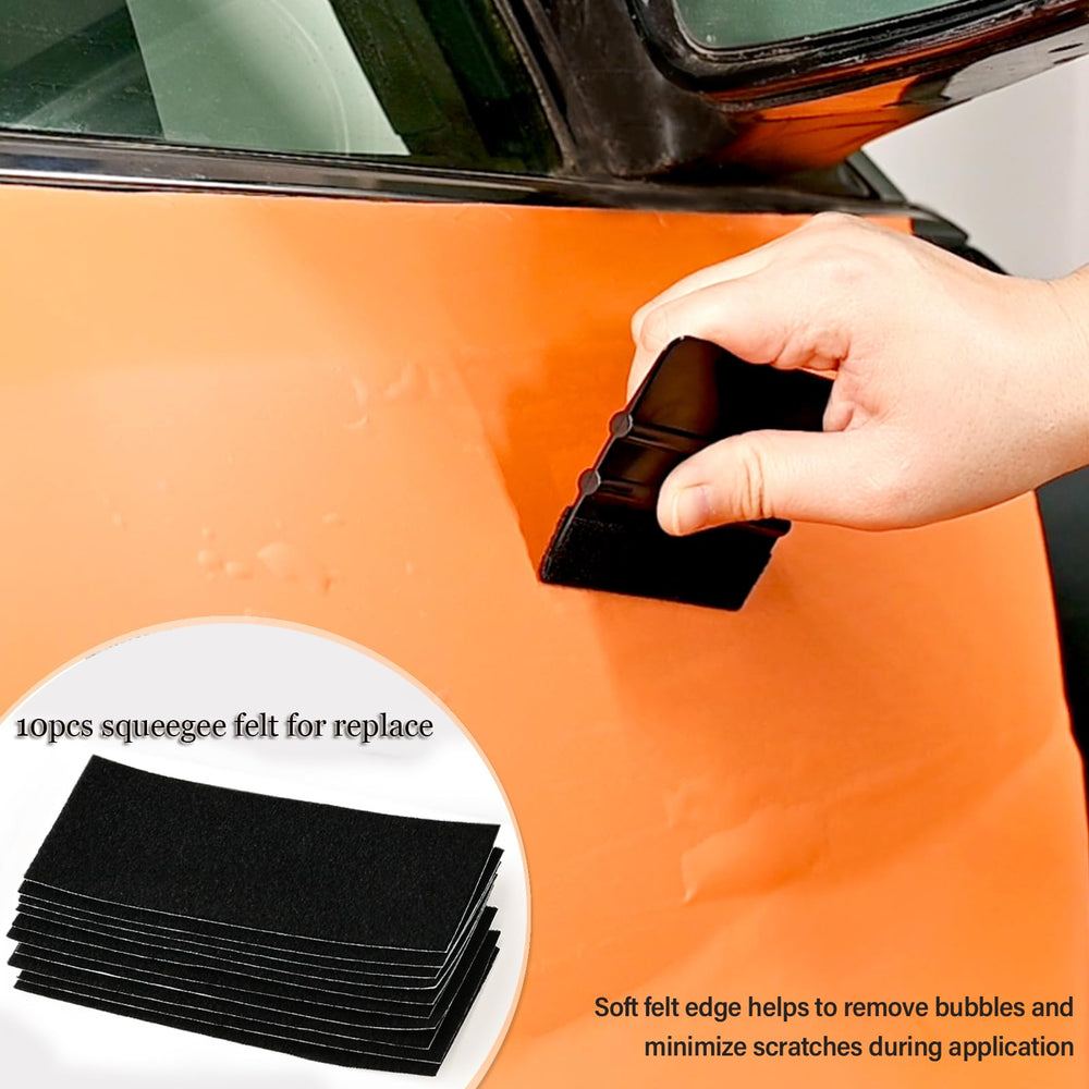 Gomake wrap stick and triangle go corner squeegee handles tight spots