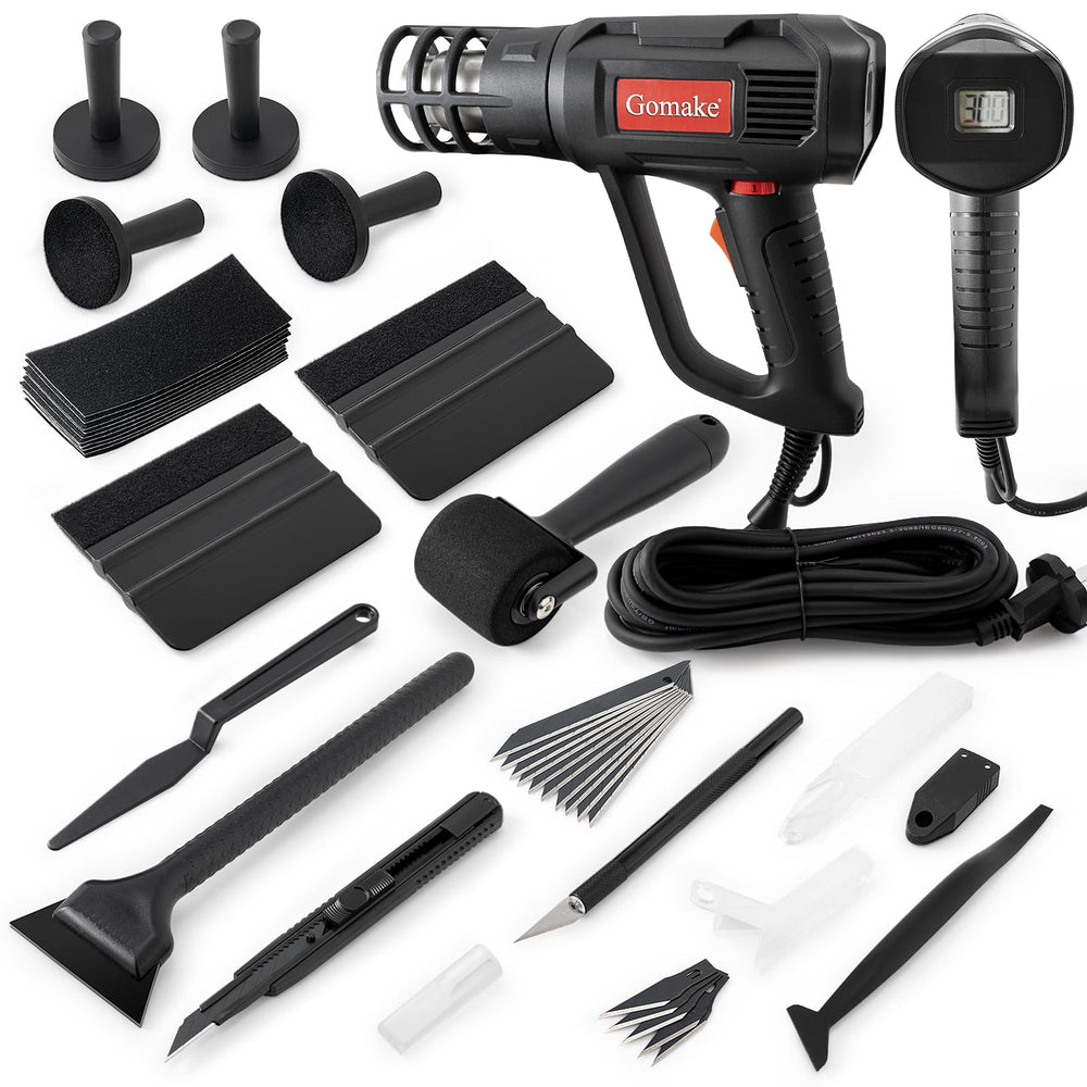 Gomake wrap tool heat gun with precision control for vinyl installation