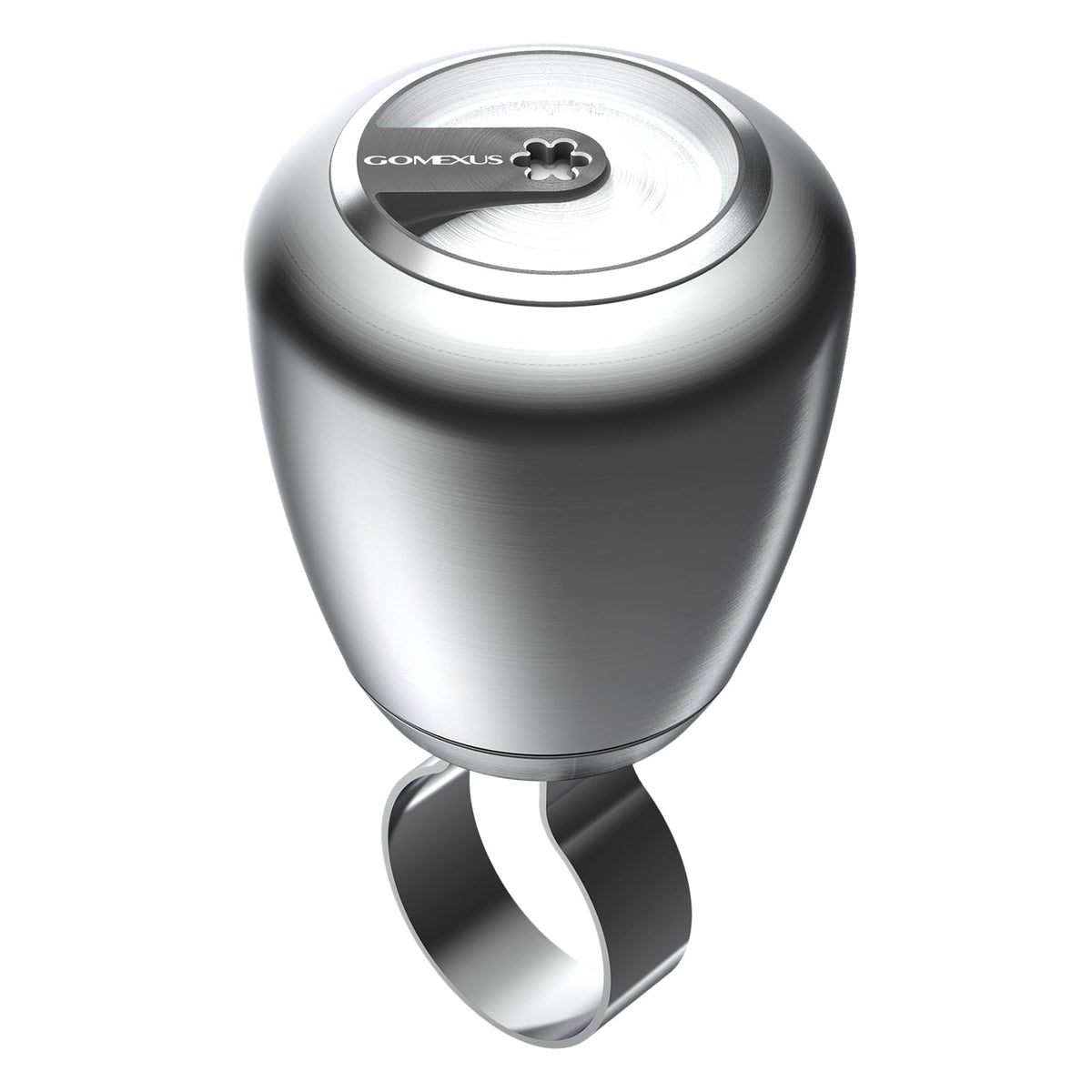 Gomexus boat steering wheel knob close-up showing rugged 316 stainless steel durability