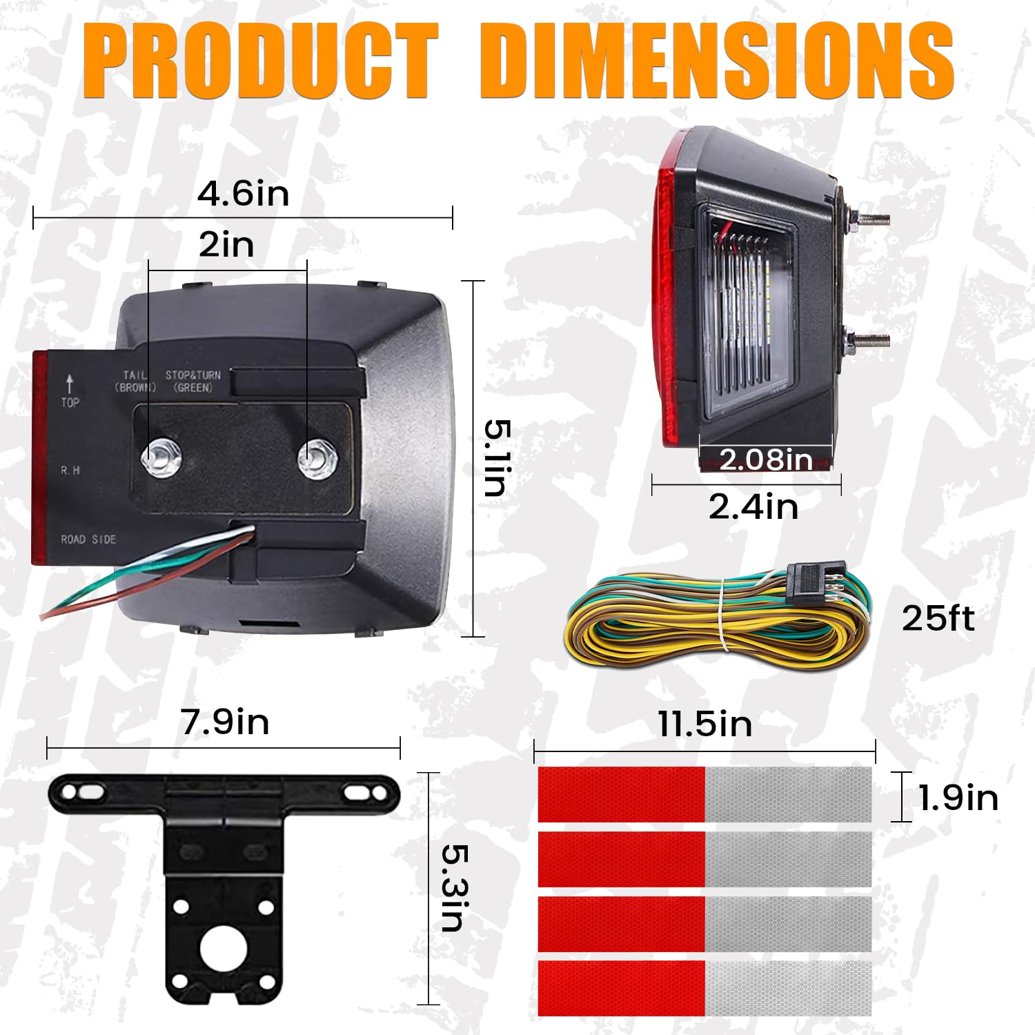 Gonice mounting hardware for versatile back- or side-mount setup