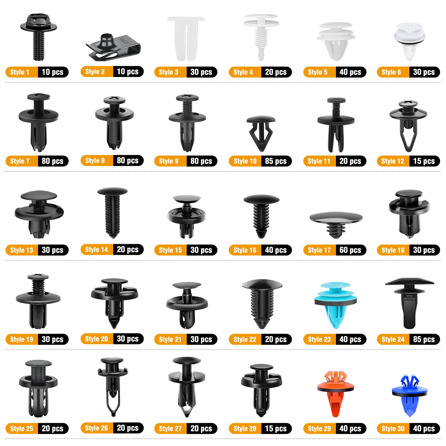GOOACC 1000-piece assortment box keeps fasteners organized and easy to access.