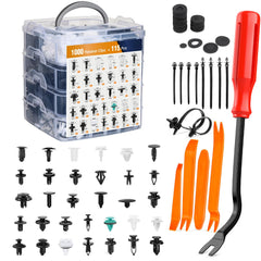 GOOACC 1115pcs car push retainer clips box keeps parts organized and ready