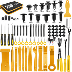 GOOACC 238Pcs trim removal tool set in yellow for fast car panel access