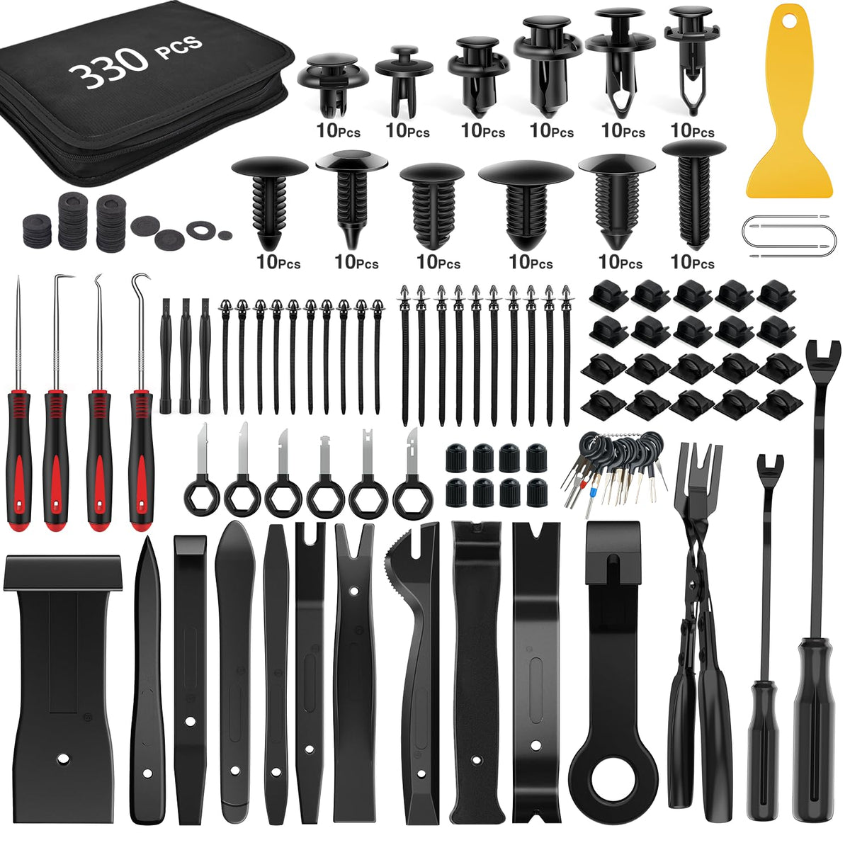 GOOACC 330Pcs trim removal kit for car panels.