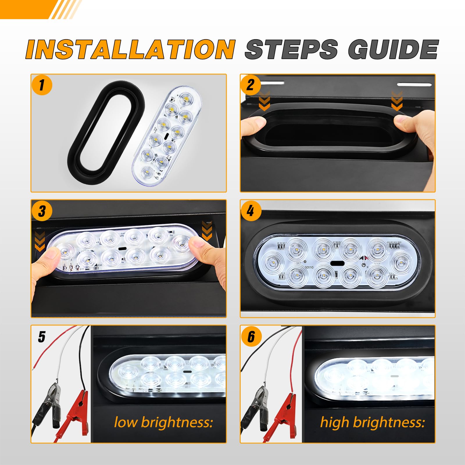 GOOACC surface-mount grommets and side ears for secure fit.