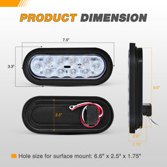 GOOACC LED close-up showing 10 LEDs for clear rear visibility.