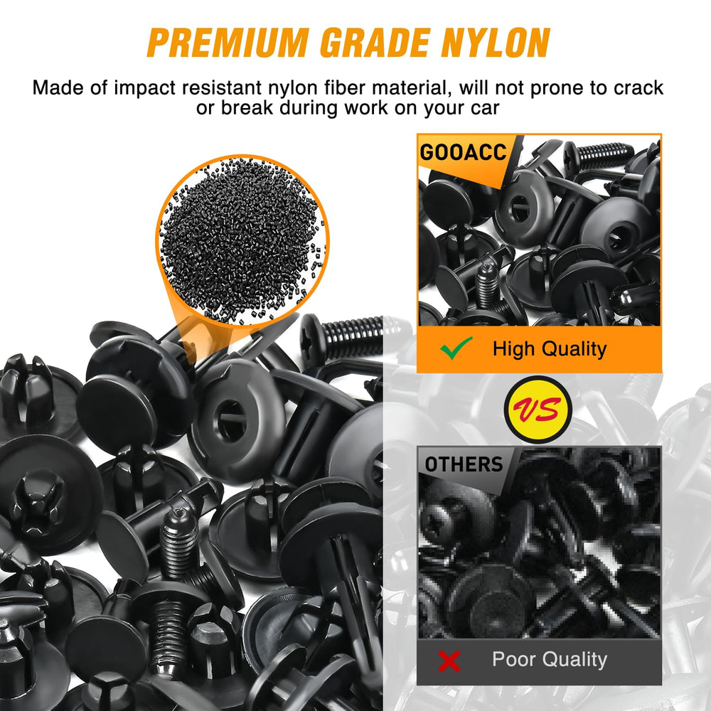 GOOACC durable nylon construction resists wear and corrosion for long-term use.