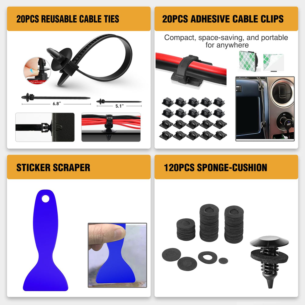 GOOACC car retainer clips for secure fasteners during panel work.