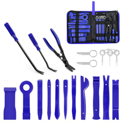 GOOACC GRC-49 19pc trim tools laid out for automotive panel removal, safe on finishes.