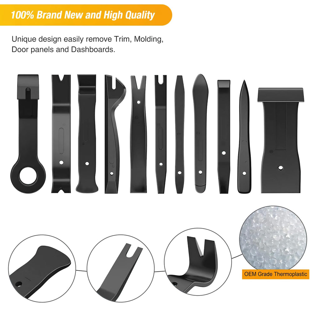 GOOACC impact-resistant nylon tools protect car paint during modifications.