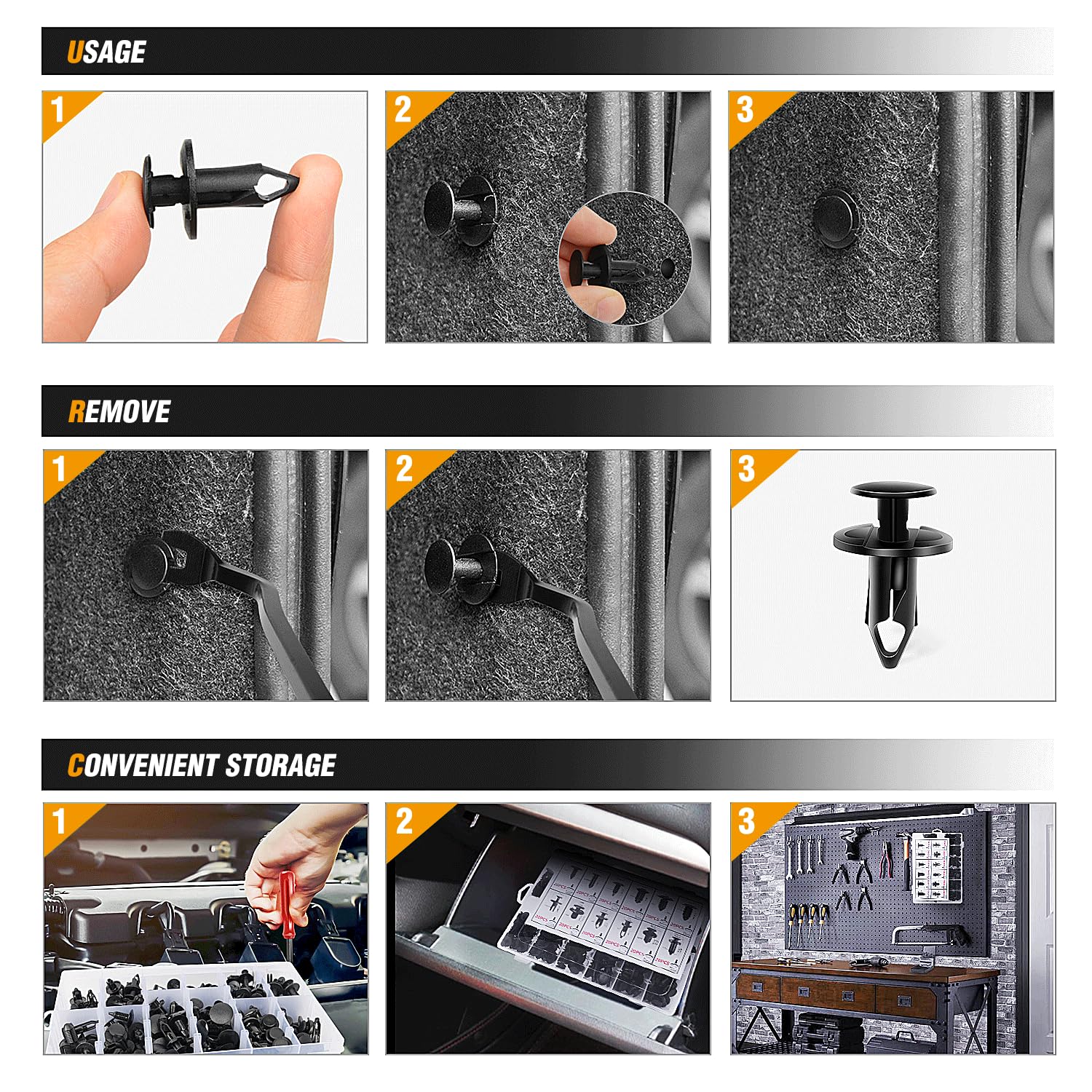 GOOACC radiator shield yoke retainers ensure secure under-hood alignment.