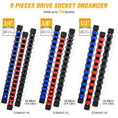 GOOACC socket rail red cap close-up highlighting secure, removable caps for easy reconfiguration