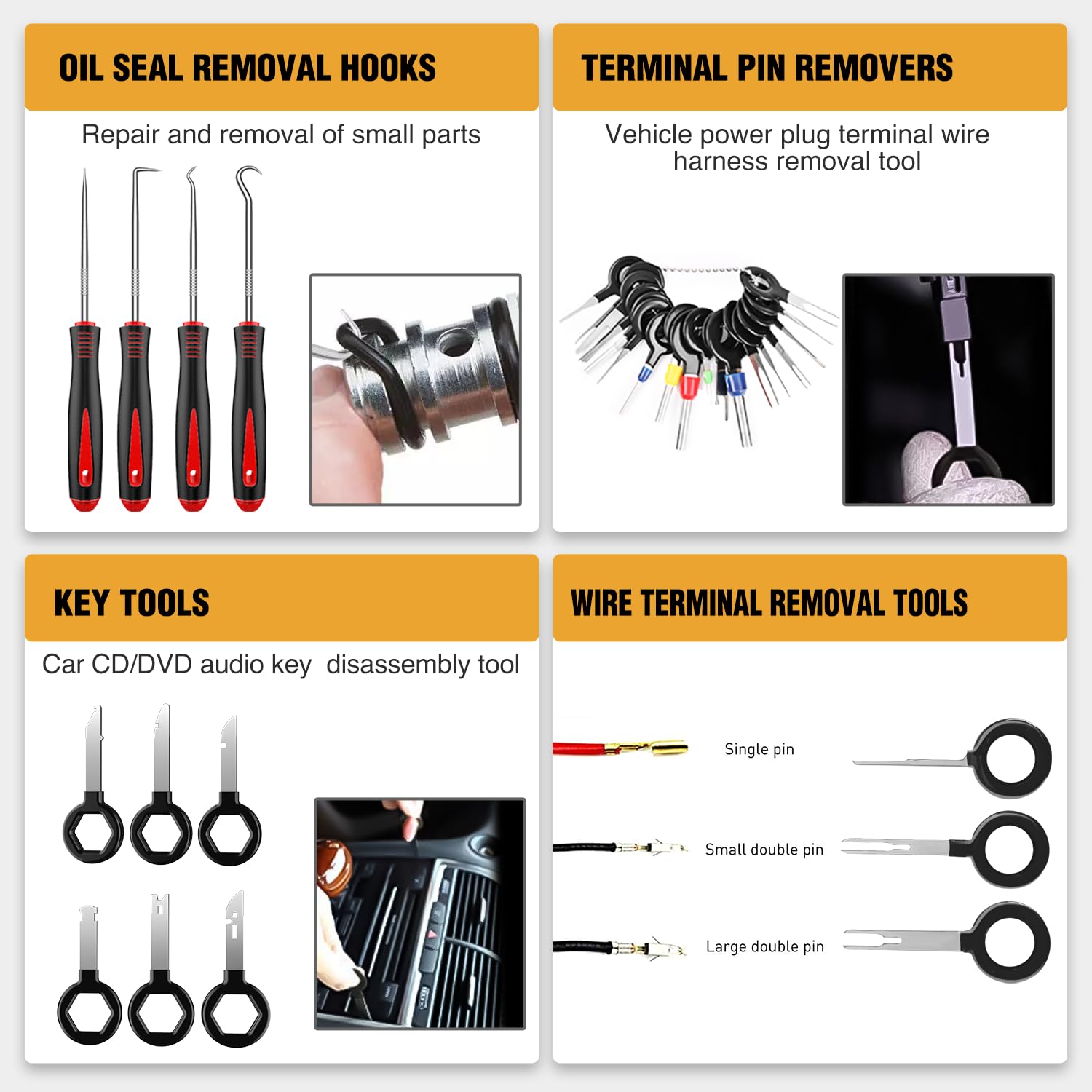 GOOACC stainless steel stereo removal tools enable safer radio access.