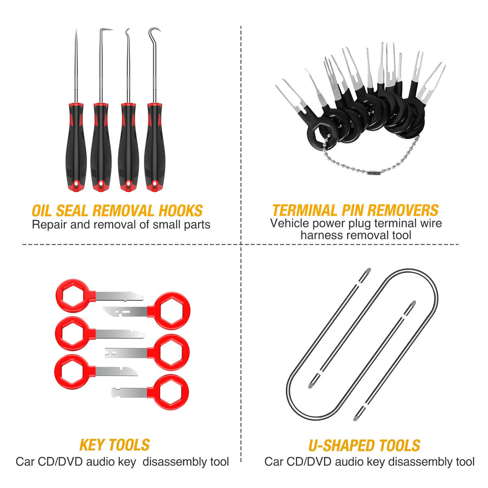 GOOACC stainless stereo removal tools for removing radios without scratches.