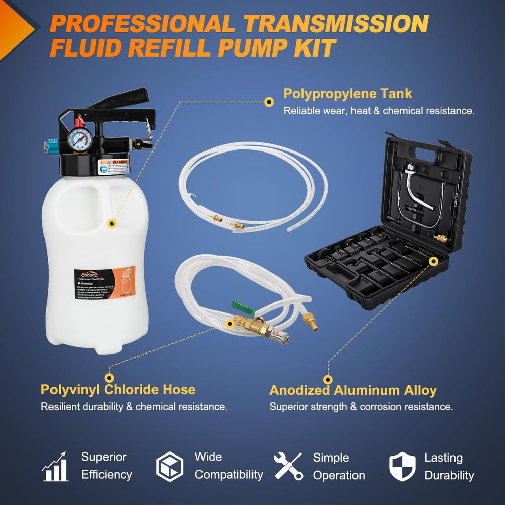 GOOACC translucent PP bottle allows easy oil level monitoring.