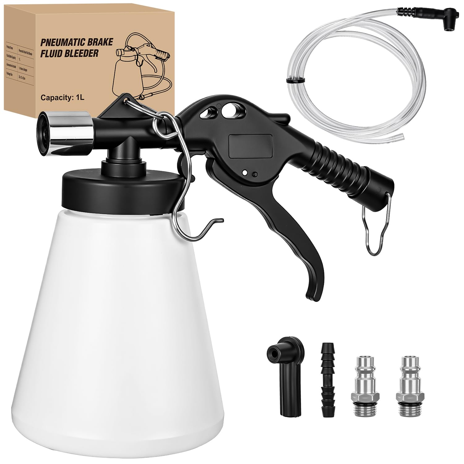 GOOACC vacuum brake bleeder kit with 1L bottle for solo brake bleeding