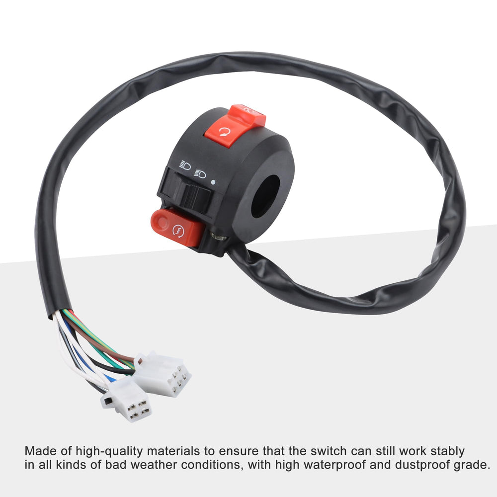 GOOFIT three-function left switch enabling streamlined ATV controls.
