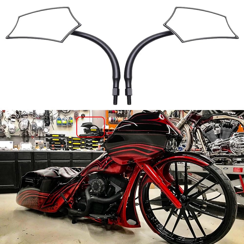 goodfitment black irregular mirror rear-angle view for wide field of vision