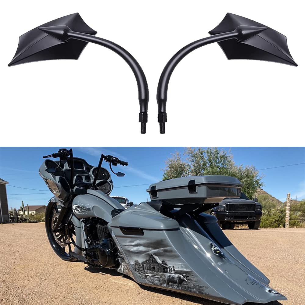 goodfitment black irregular mirror side view for clearer rear visibility