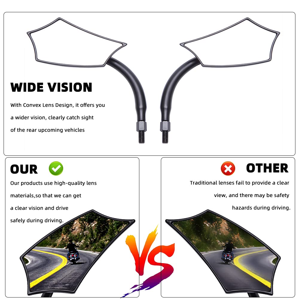 goodfitment convex glass mirror delivers a wide, clear rear view