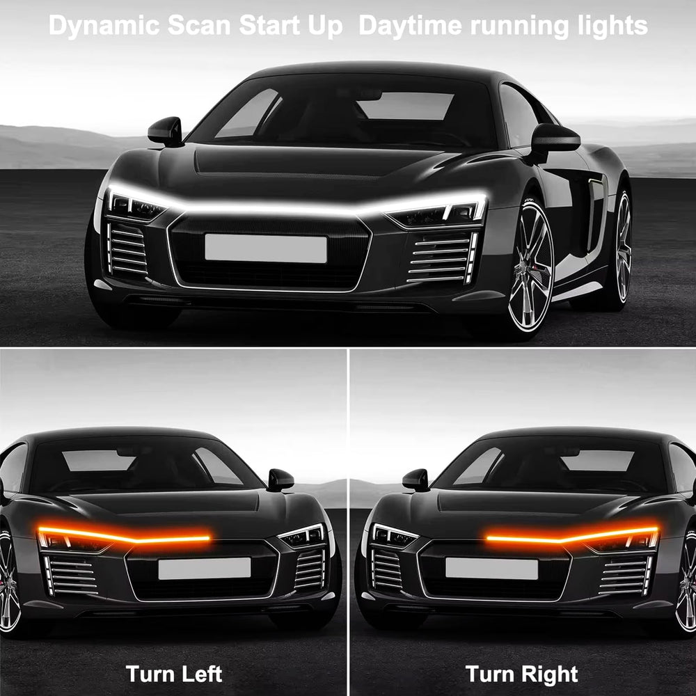 Goodream hood light with turn signals adds amber indicators for safer signaling.