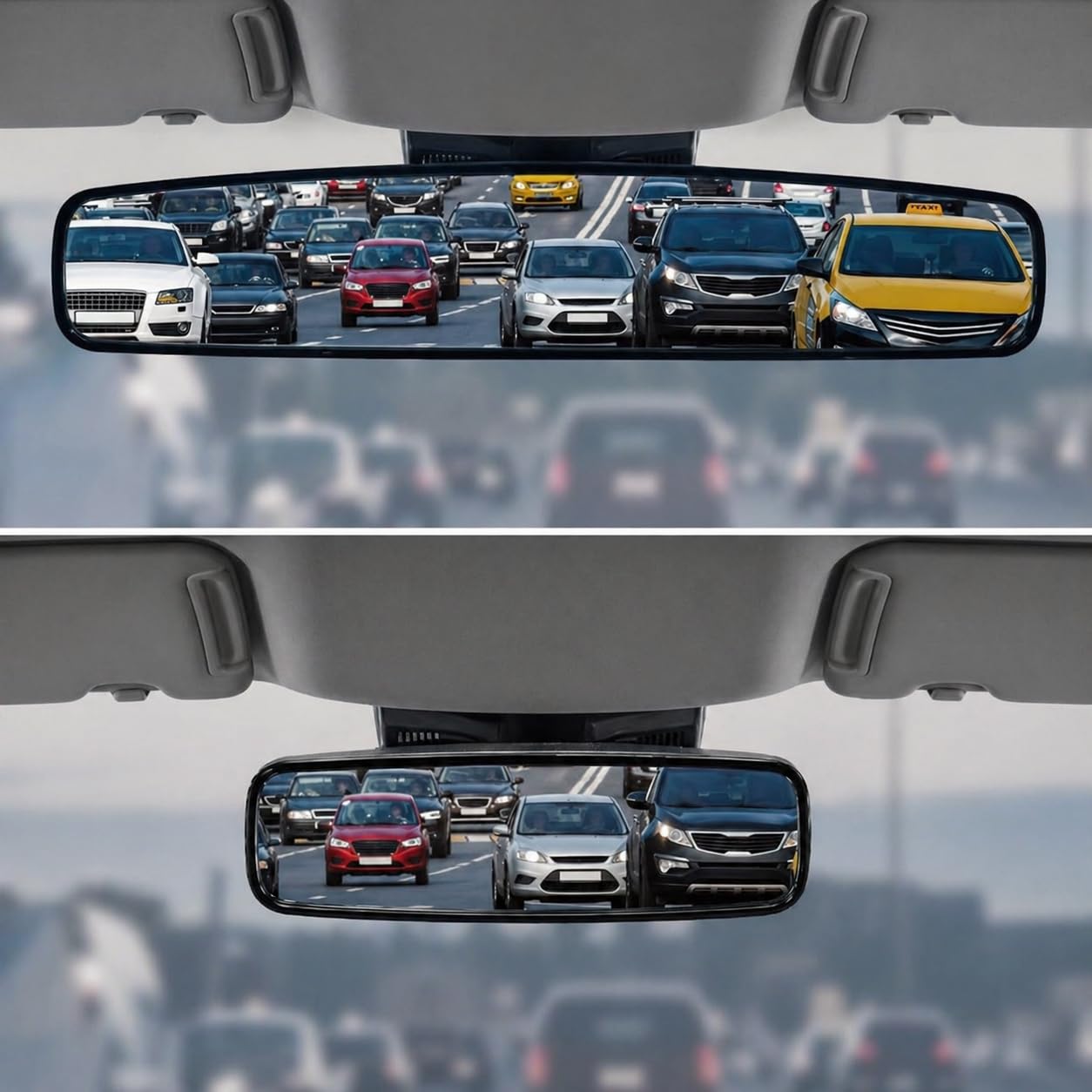 Goodyear 17-inch panoramic rear view mirror with wider visibility for safer driving