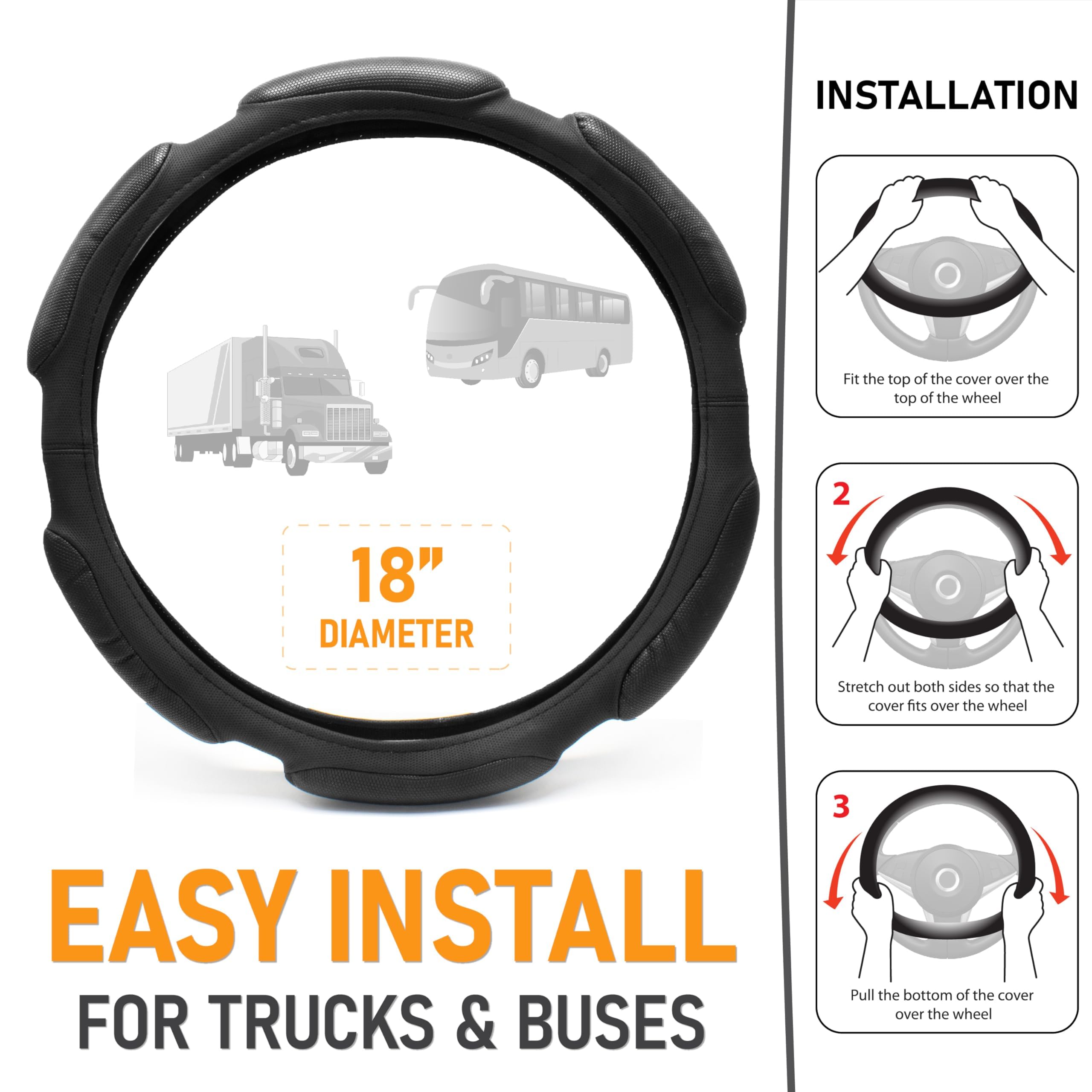 Goodyear easy slip-on installation for 18-inch trucks and buses.