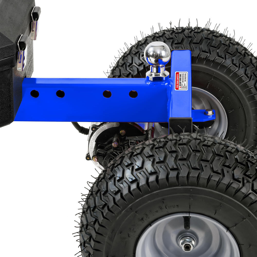 Goodyear electric dolly wheels and drive enable smooth rolling.
