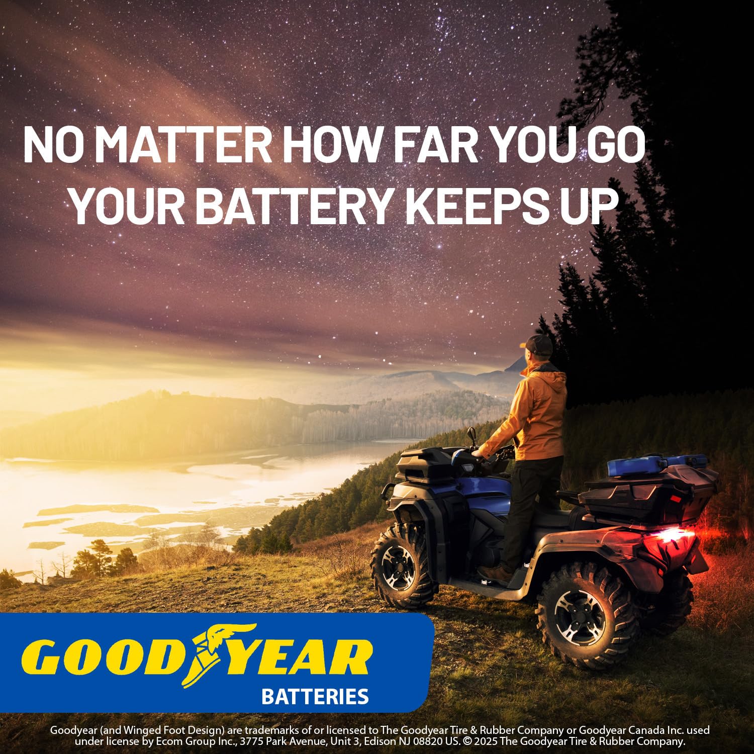 Goodyear GYTX30L compatibility map shows broad powersport reach.