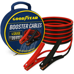 Goodyear heavy-duty jumper cables coiled, ready for fast roadside jump-starts.