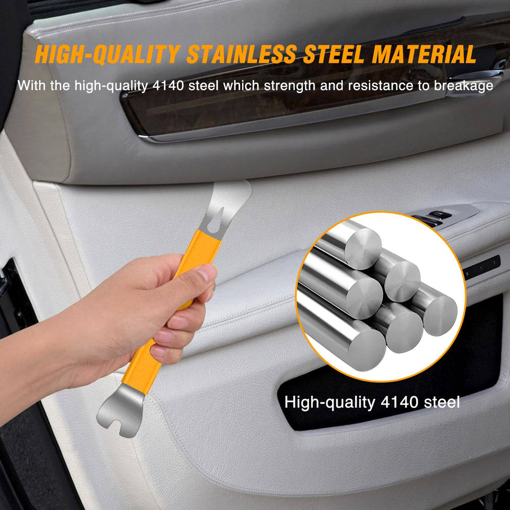 GOOACC fastener remover for bumper clips helps prevent breakage.