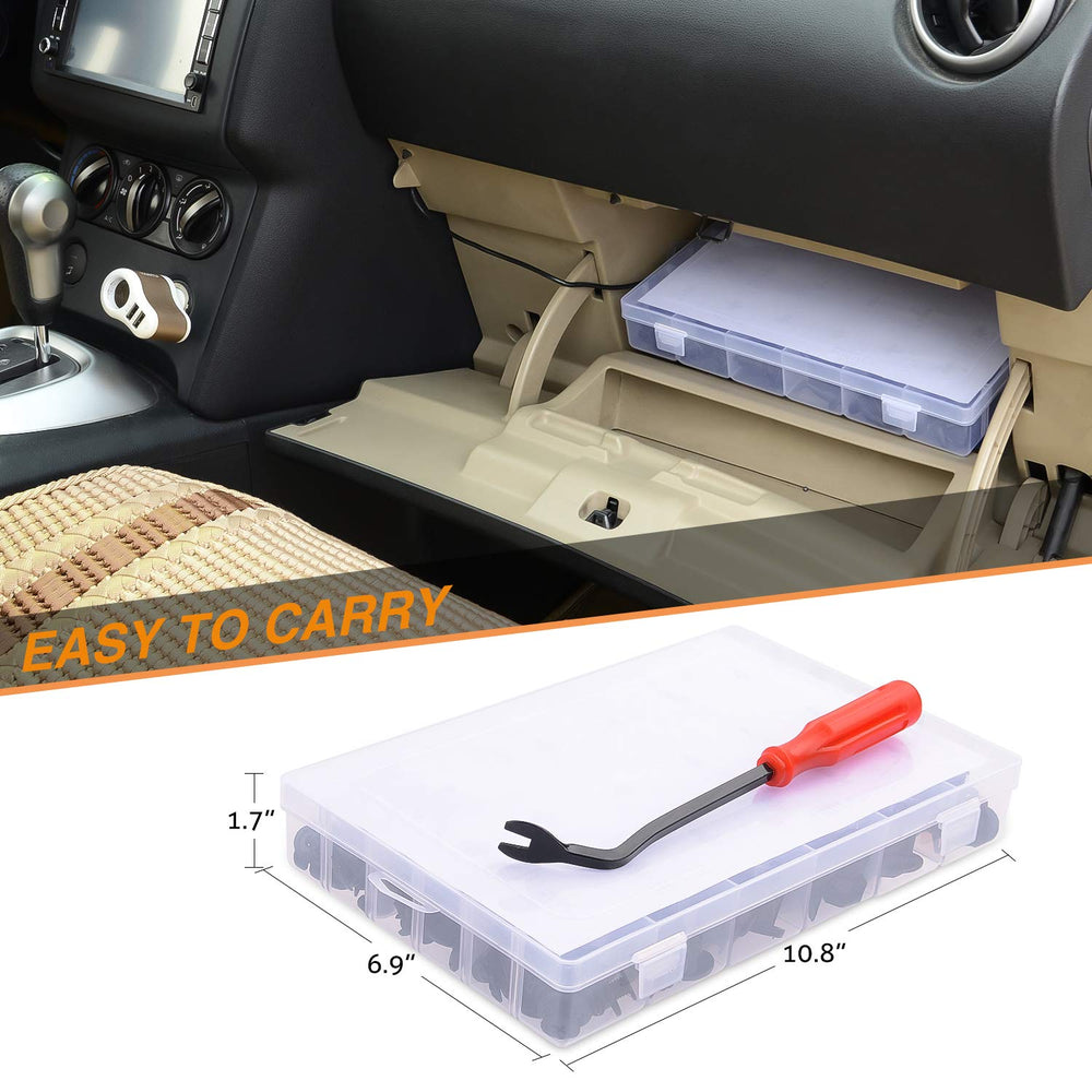 GOOACC organized storage compartments for easy fastener access.
