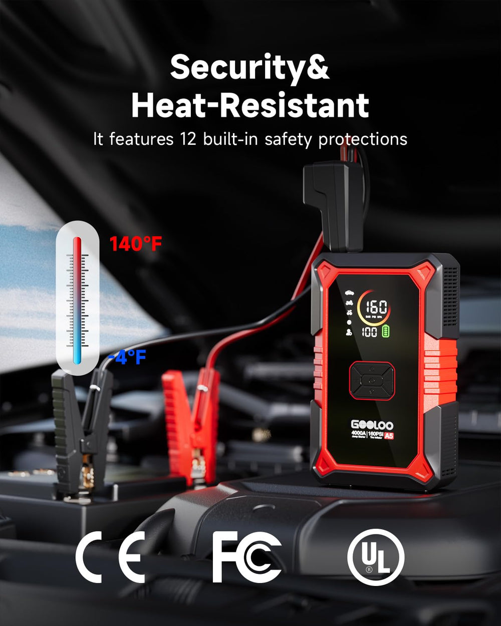 GOOLOO A5 LED emergency light for roadside visibility
