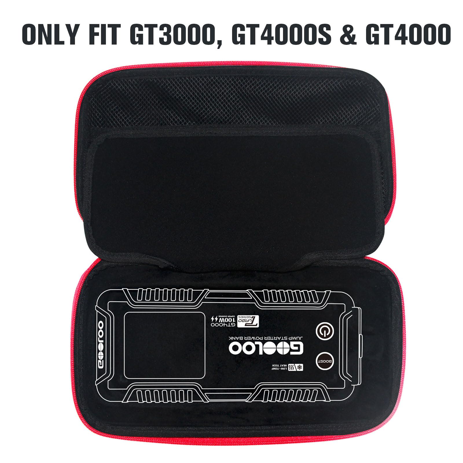 GOOLOO Eva protection case closed with pockets for organized accessories.