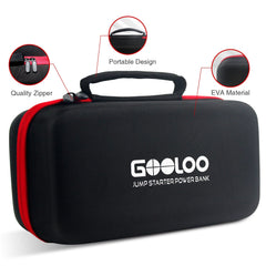GOOLOO Eva protection case interior mesh pocket for cables and adapters.