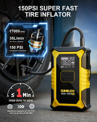 GOOLOO A3 tire inflator nozzle set supports versatile inflation tasks