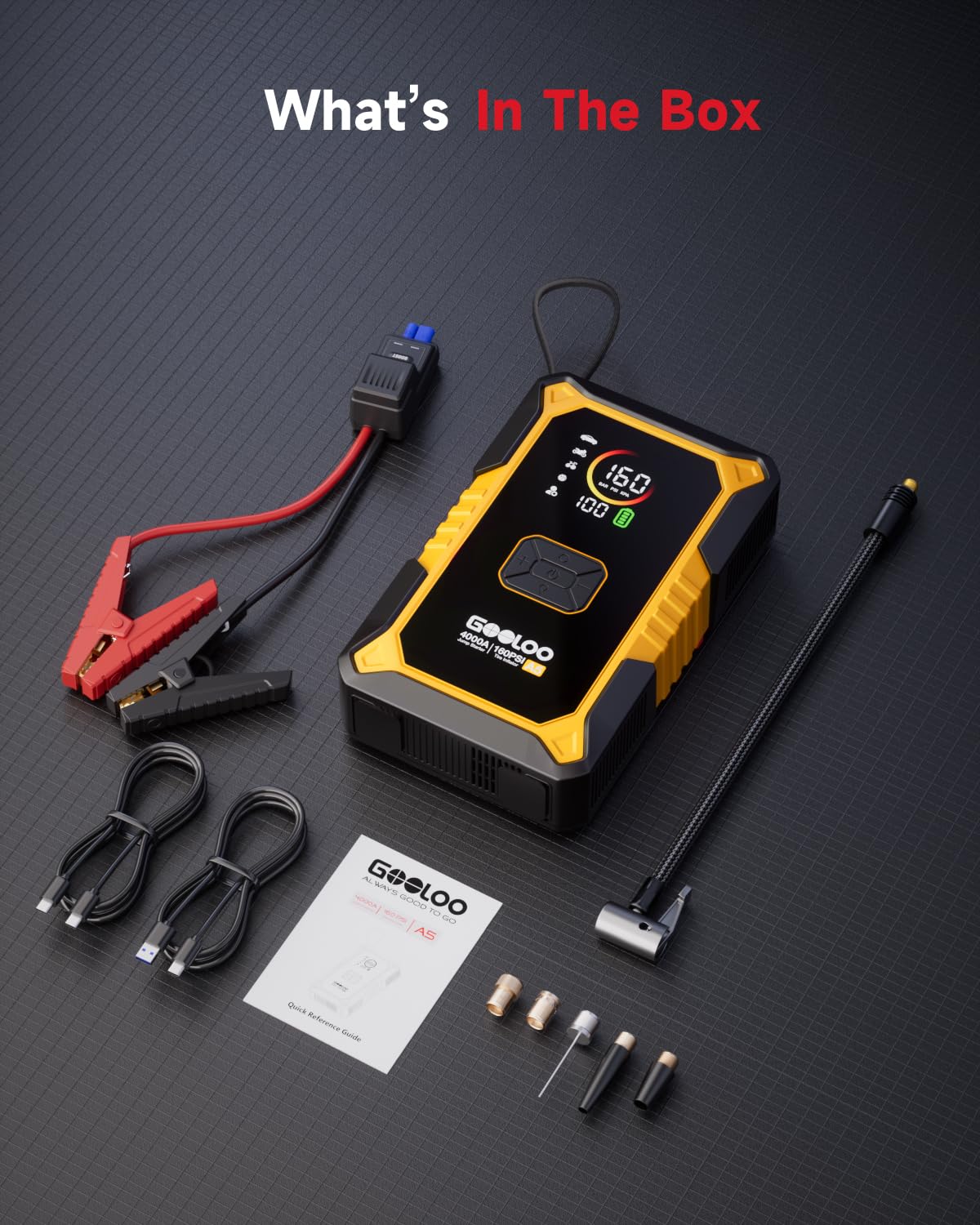 GooLoo A5 complete accessory kit for ready-to-use setup