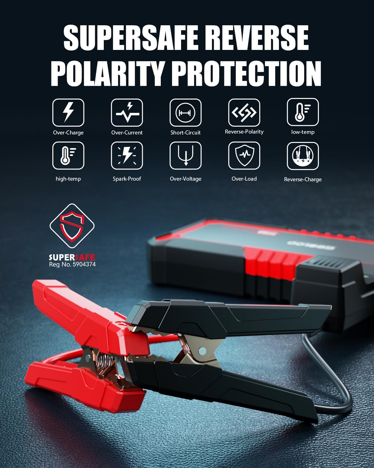 GOOLOO GP3000 built-in 400-lumen LED flashlight.