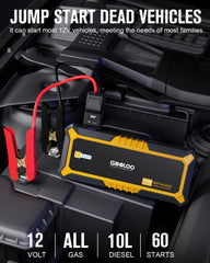 GOOLOO GP4000 jump-start action demonstrates fast engine restart