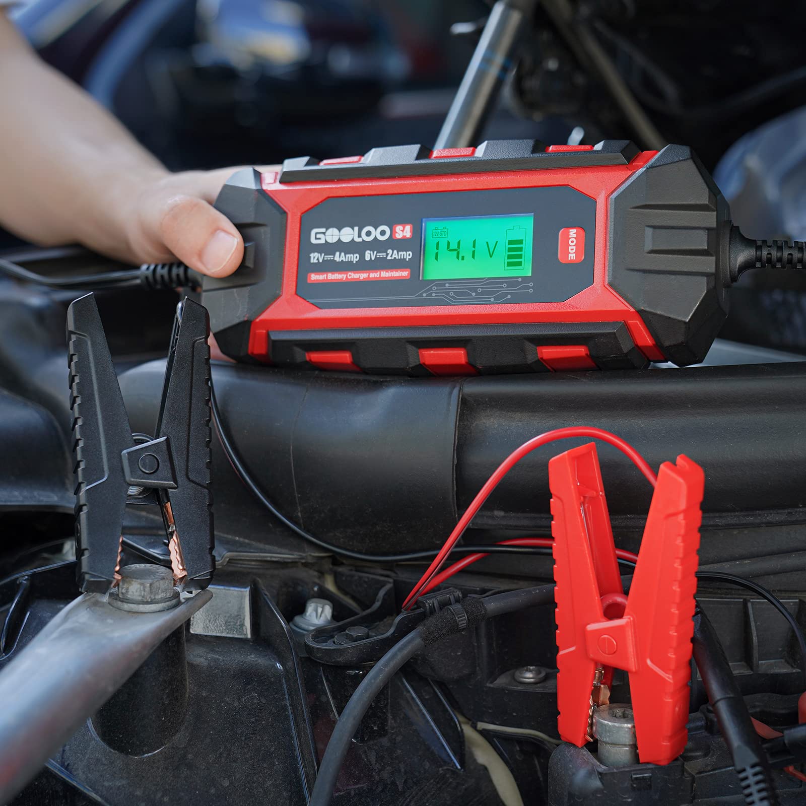 GOOLOO S4 6V-2A setting highlights small battery charging capability