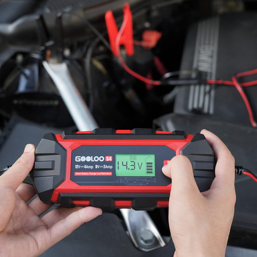 GOOLOO S4 temperature compensation icon indicating safe charging across climates
