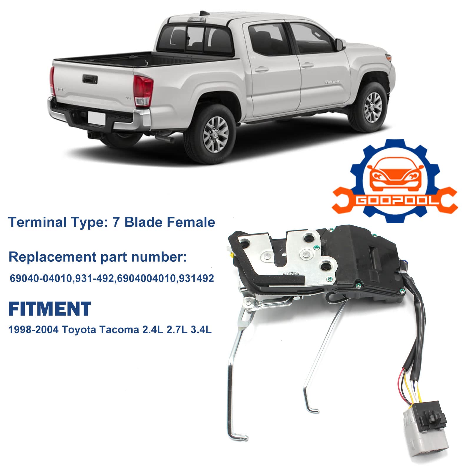 Goopool 931-492 Tacoma front-left actuator shown for fit verification.