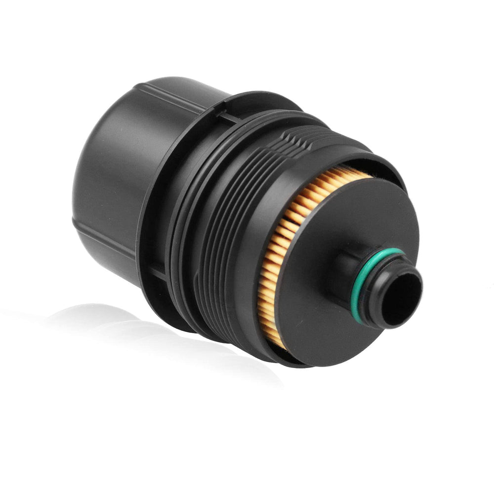 Goopool Ecodiesel filter closeup, durable cap and housing for leak-free maintenance.
